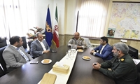 دیدار مدیرعامل نیروگاه برق ری با فرمانده ناحیه مقاومت بسیج روح الله باقرشهر بمناسبت هفته دفاع مقدس