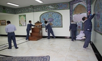 غبارروبی نمازخانه بمناسبت فرارسیدن ماه مبارک رمضان