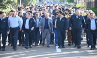 برگزاری همایش پیاده روی به مناسبت روز کارگر در نیروگاه شهید رجایی