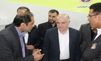 بازدید مهندس حائری از غرفه پاک ترین نیروگاه گازی کشور
